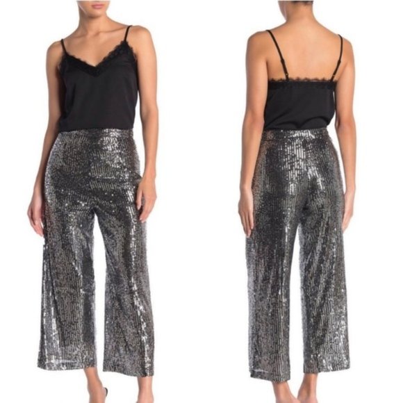 Code x Mode Sequin Pants Wide Leg - Picture 1 of 9